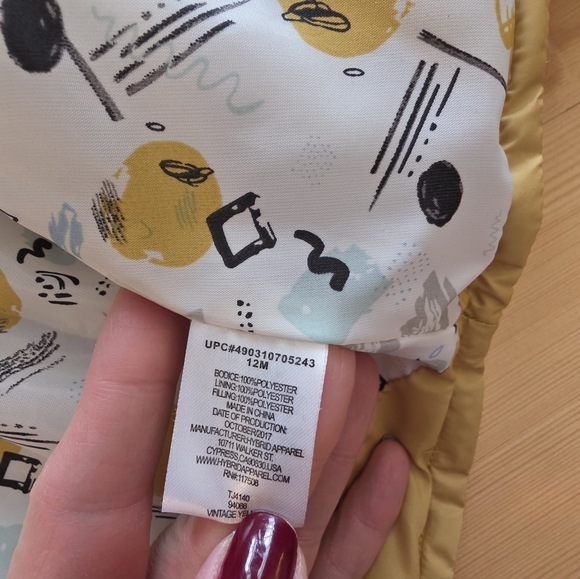 Afton Street Kids Mustard Puffer Jacket 12M - Picture 4 of 9